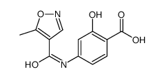 2-hydroxy-4-[(5-methyl-1,2-oxazole-4-carbonyl)amino]benzoic acid结构式