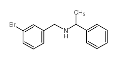 (3-溴苄基)-(1-苯乙基)胺结构式