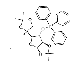 (1,2;5,6-Di-O-isopropyliden-α-D-glucofuranos-3-yloxy)phosphonium-iodid Structure