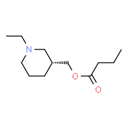 Butanoic acid, [(3R)-1-ethyl-3-piperidinyl]methyl ester (9CI) structure