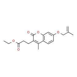 ethyl 3-[4-methyl-7-(2-methylprop-2-enoxy)-2-oxochromen-3-yl]propanoate Structure