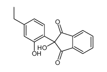 1H-Indene-1,3(2H)-dione, 2-(4-ethyl-2-hydroxyphenyl)-2-hydroxy- Structure