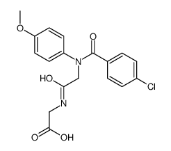 2-[[2-(N-(4-chlorobenzoyl)-4-methoxyanilino)acetyl]amino]acetic acid Structure