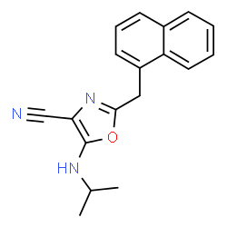 5-(Isopropylamino)-2-(1-naphthylmethyl)-1,3-oxazole-4-carbonitrile Structure