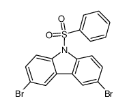 9-benzenesulfonyl-3,6-dibromo-9H-carbazole结构式