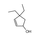 4,4-diethylcyclopent-2-en-1-ol结构式