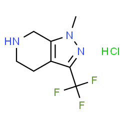 1-Methyl-3-(trifluoromethyl)-4,5,6,7-tetrahydro-1H-pyrazolo[3,4-c]pyridine hydrochloride structure