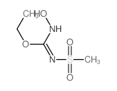 Carbamimidicacid, N-hydroxy-N'-(methylsulfonyl)-, ethyl ester Structure