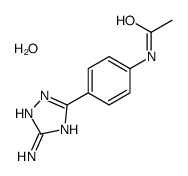 1H-1,2,4-Triazole, 5-(p-acetamidophenyl)-3-amino-, hydrate structure