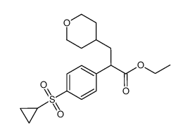 ethyl 2-(4-cyclopropanesulfonyl-phenyl)-3-(tetrahydropyran-4-yl)propionate Structure