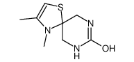 3,4-dimethyl-1-thia-4,7,9-triazaspiro[4.5]dec-2-en-8-one结构式