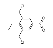1,3-bis(chloromethyl)-2-ethyl-5-nitrobenzene结构式