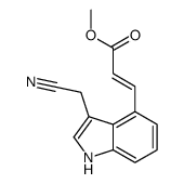 methyl 3-[3-(cyanomethyl)-1H-indol-4-yl]prop-2-enoate Structure