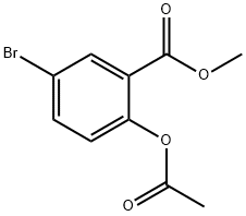 2-acetoxy-5-bromobenzoic acid methyl ester Structure