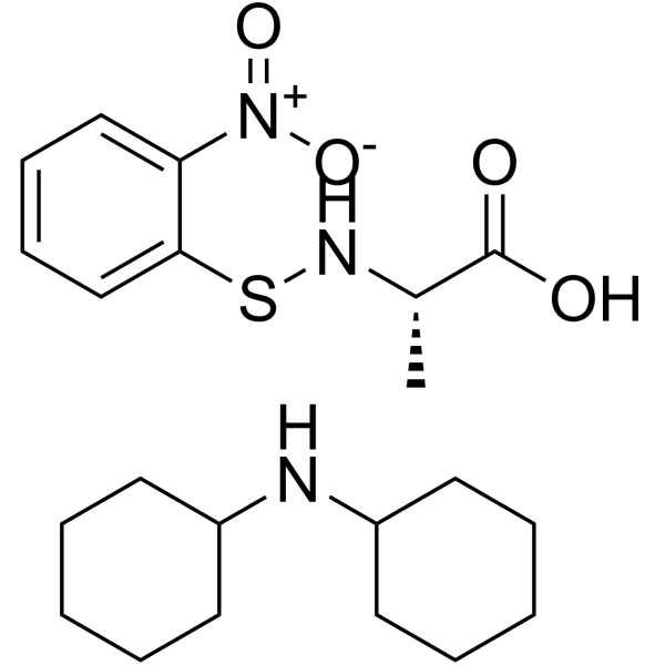 n-2-nitrophenylsulfenyl-l-alanine dicyclohexylammonium salt Structure