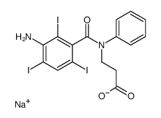sodium,3-(N-(3-amino-2,4,6-triiodobenzoyl)anilino)propanoate Structure