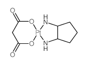 (2-azanidylcyclopentyl)azanide; platinum(+2) cation; propanedioic acid结构式