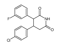 4-(4-chlorophenyl)-3-(3-fluorophenyl)piperidine-2,6-dione结构式