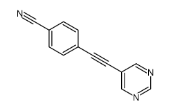 4-(2-pyrimidin-5-ylethynyl)benzonitrile Structure