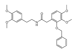 N-β-(3,4-dimethoxyphenyl)ethyl-2'-benzyloxy-3',4'-dimethoxyphenylacetamide结构式