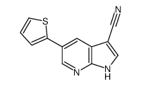 5-(2-Thienyl)-1H-pyrrolo[2,3-b]pyridine-3-carbonitrile结构式