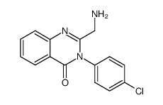 2-Aminomethyl-3-(4-chlorphenyl)-3,4-dihydro-4-chinazolinon结构式