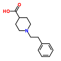 1-(2-Phenylethyl)-4-piperidinecarboxylic acid结构式