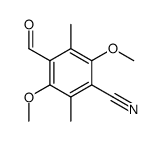 Benzonitrile, 4-formyl-2,5-dimethoxy-3,6-dimethyl- (9CI)结构式