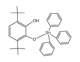 3,6-di-tert-butyl-2-triphenylstannyl-oxyphenoxide结构式