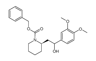 (2R)-N-(Carbobenzyloxy)-2-[(2RS)-2-(3,4-dimethoxyphenyl)-2-hydroxyethyl]piperidine Structure