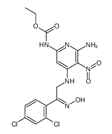 ethyl (6-amino-4-((2-(2,4-dichlorophenyl)-2-(hydroxyimino)ethyl)amino)-5-nitropyridin-2-yl)carbamate Structure