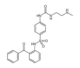 2-({[(4-{[(2-benzoylphenyl)amino]sulfonyl}phenyl)amino]carbonyl}amino)-N-methylethanamine结构式