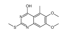 6,7-dimethoxy-5-methyl-2-methylsulfanyl-1H-quinazolin-4-one结构式