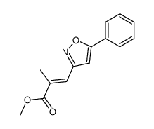 2-methyl-3-(5-phenylisoxazol-3-yl)acrylic acid methyl ester Structure