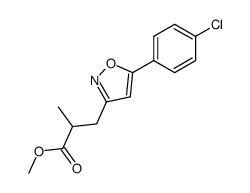 3-[5-(4-chlorophenyl)isoxazol-3-yl]-2-methylpropionic acid methyl ester结构式