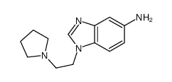 1-(2-pyrrolidin-1-ylethyl)benzimidazol-5-amine结构式