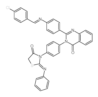 2-(4-((4-Chlorobenzylidene)amino)phenyl)-3-(4-(4-oxo-2-(phenylimino)-1,3-thiazolidin-3-yl)phenyl)-4(3H)-quinazolinone structure