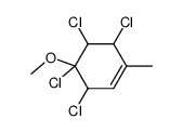 1-methyl-3,4,5,6-tetrachloro-4-methoxycyclohexene Structure