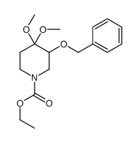 ethyl 4,4-dimethoxy-3-(phenylmethoxy)piperidine-1-carboxylate结构式