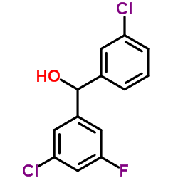 3,3'-DICHLORO-5-FLUOROBENZHYDROL structure