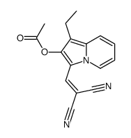 [3-(2,2-dicyanoethenyl)-1-ethylindolizin-2-yl] acetate Structure