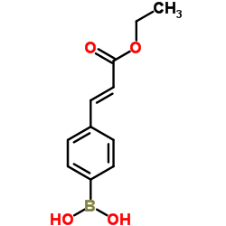 4-(E-3-Ethoxy-3-oxo-1-propen-1-yl)phenylboronic acid structure