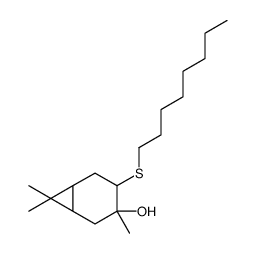 3,7,7-trimethyl-4-(octylthio)bicyclo[4.1.0]heptan-3-ol结构式