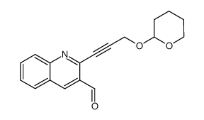 2-[3-(tetrahydropyran-2-yloxy)-prop-1-ynyl]-quinoline-3-carbaldehyde结构式