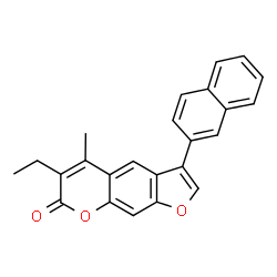 6-ethyl-5-methyl-3-naphthalen-2-ylfuro[3,2-g]chromen-7-one Structure