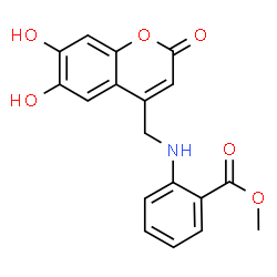 Methyl 2-{[(6,7-dihydroxy-2-oxo-2H-chromen-4-yl)methyl]amino}benzoate structure