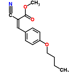 Methyl (2Z)-3-(4-butoxyphenyl)-2-cyanoacrylate结构式