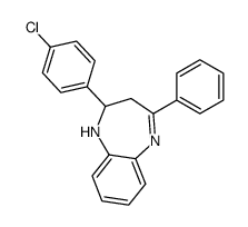 2-(4-chlorophenyl)-4-phenyl-2,3-dihydro-1H-1,5-benzodiazepine Structure
