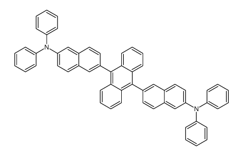 N,N-diphenyl-6-[10-[6-(N-phenylanilino)naphthalen-2-yl]anthracen-9-yl]naphthalen-2-amine结构式