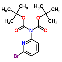 6-(二叔丁氧羰基氨基)-2-溴吡啶结构式